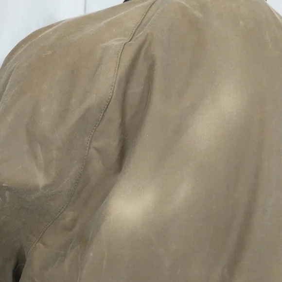 Barbour Wax Cotton Beaufort Jacket Tartan Lined 54" Chest 33" Long Jacket  ApxXL - Picture 7 of 16